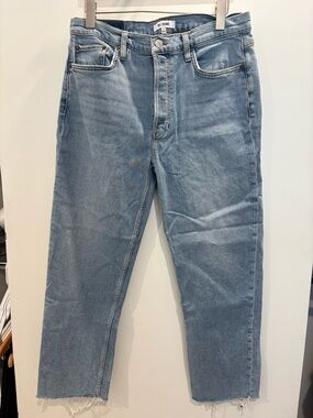 Re/Done Light Blue Women’s Straight leg Button-fly Jeans. Size 30